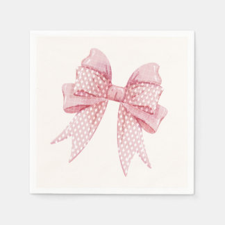 Blush Pink Bow Birthday  Pappersservett