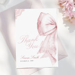 Blush Pink Bow Sweet 16 Birthday Tack Kort<br><div class="desc">Introducing the Blush Pink Bow Sweet 16 Birthday Thank You Card
This elegant invitation features a charming blush pink bow and rustic lace ribbon.</div>