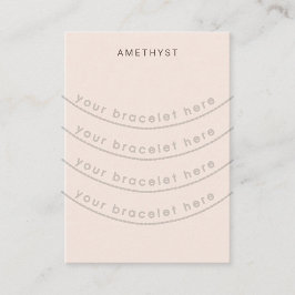 Blush Pink Bracelet Display Card Visitkort