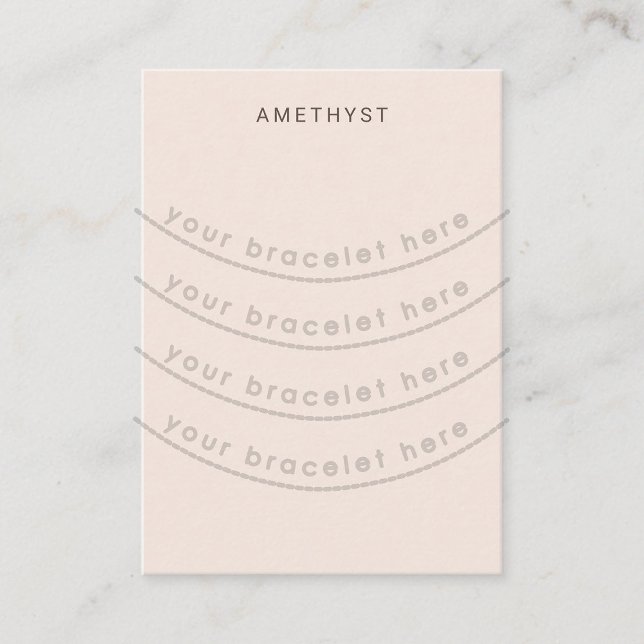 Blush Pink Bracelet Display Card Visitkort (Skapare uppladdad)