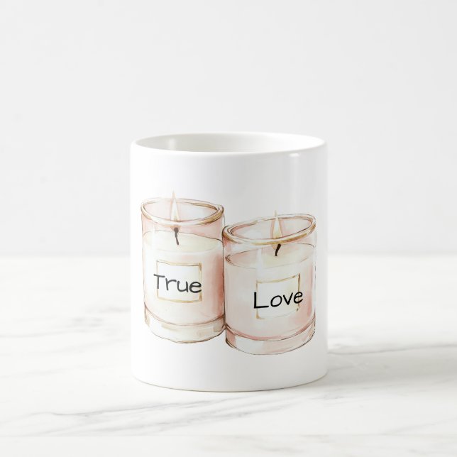 Blush Pink Candles True Love Kaffemugg (Center)