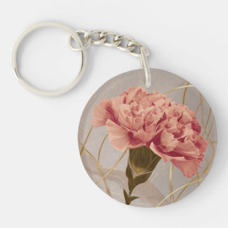 Blush Pink Carnation Floral Gold