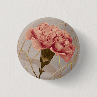 Blush Pink Carnation Floral Gold Knapp
