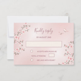 Blush Pink Cherry Blossom Wedding OSA Kort