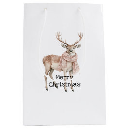 Blush Pink Cream Deer Christmas