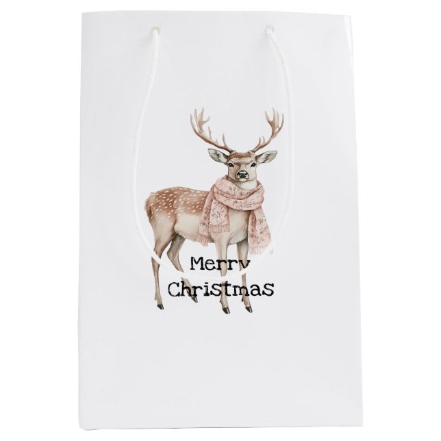 Blush Pink Cream Deer Christmas (Framsidan)