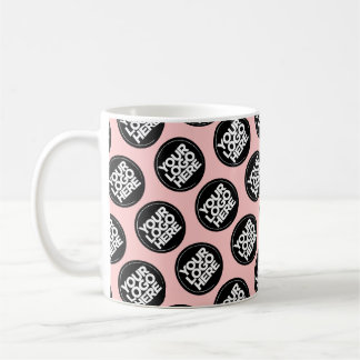 Blush pink Custom logo business pattern employee Kaffemugg