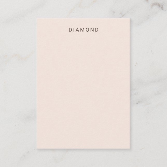 Blush Pink Diamond Display Card Visitkort (Framsida)