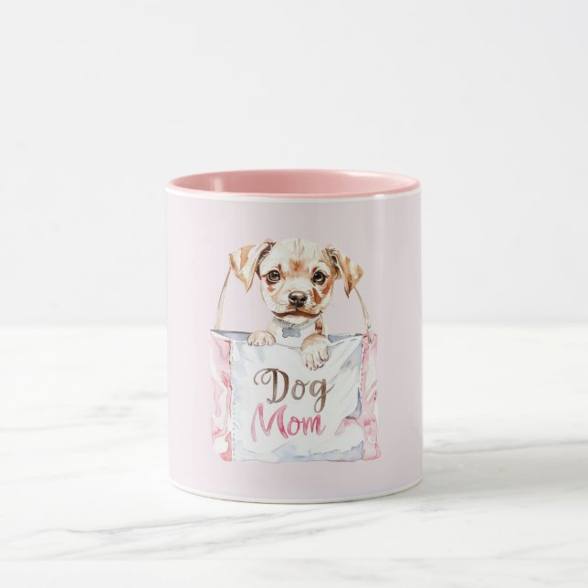 Blush Pink Dog Mom Bag Mugg (Center)