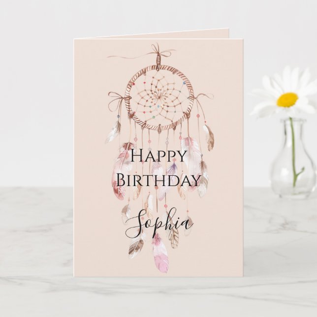 Blush Pink Dream Catcher Kort (Liten växt)
