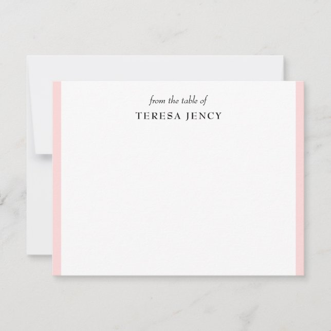 Blush Pink Elegant | Feminine From the Desk Anteckningskort (Framsida)