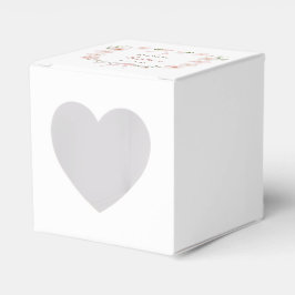 Blush Pink Floral Frame Baptism Heart Presentaskar