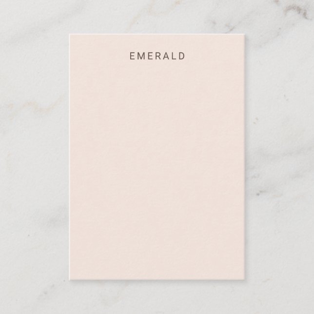 Blush Pink Gemstone Display Card Visitkort (Framsida)