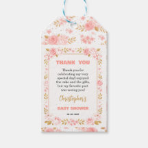 Blush Pink & Gold Floral Girl Baby Shower