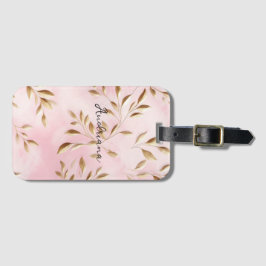 Blush Pink Gold Leaves Wedding Bagagebricka
