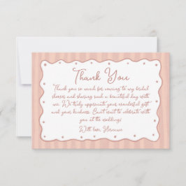 Blush Pink Hand Painted Bridal Shower 02 Tack Kort