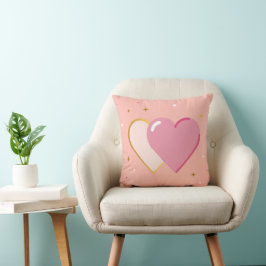 Blush Pink Heart Kudde
