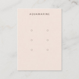 Blush Pink Jewelry Display Card Visitkort