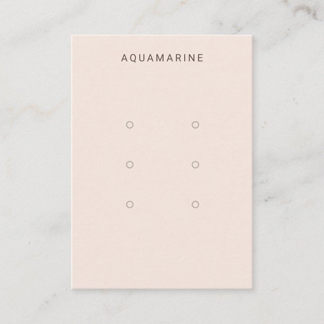 Blush Pink Jewelry Display Card Visitkort (Skapare uppladdad)