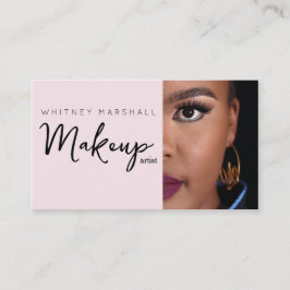 Blush Pink Makeup Artist Photo  Visitkort