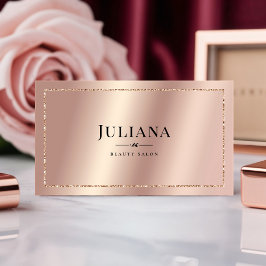 Blush Pink Metallic Foil Luxury Visitkort