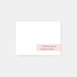 Blush Pink Minimalist Modern Design Post-it Block