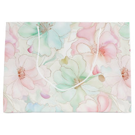 Blush Pink Mint Flowers Birthday