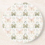 Blush Pink Mint Green Butterflies  Underlägg<br><div class="desc">Blush Pink Mint Green Butterflies</div>