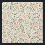 Blush Pink Mint Green Butterfly Stenunderlägg<br><div class="desc">Blush Pink Peach Flowers Green Leaves</div>