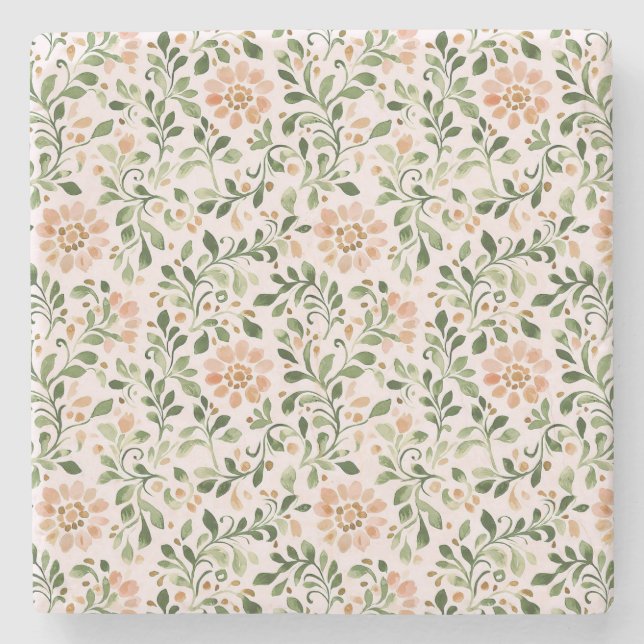 Blush Pink Mint Green Butterfly Stenunderlägg (Framsidan)