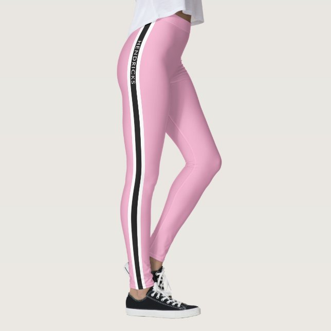 Blush Pink Modern Minimalist Stylish Athletic Leggings (Höger)