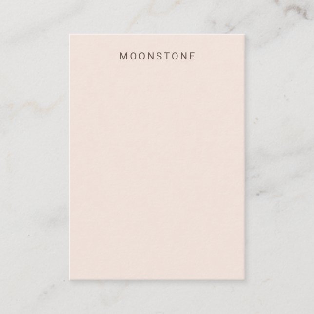 Blush Pink Moonstone Display Card Visitkort (Framsida)