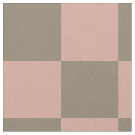 Blush Pink Neutral Checkerboard Cotton Fabric Tyg