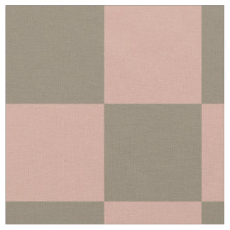 Blush Pink Neutral Checkerboard Cotton Fabric Tyg