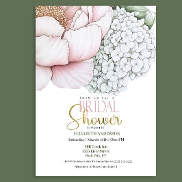 Blush Pink Peony Bridal Shower Inbjudningar