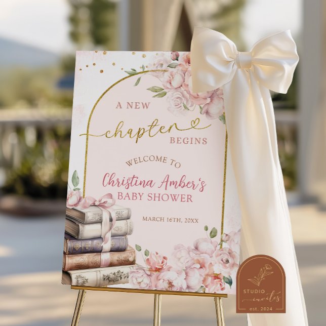 Blush Pink Peony Storybook Theme Bridal Shower  Poster (Skapare uppladdad)