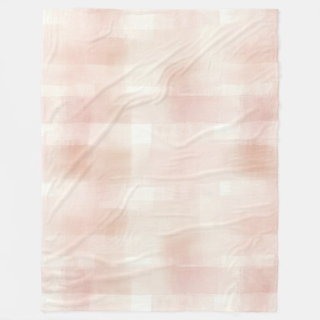 Blush Pink Plaid Stripes   Fleecefilt (Framsidan)