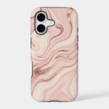 Blush Pink Rose Gold Metallic Liquid Marble