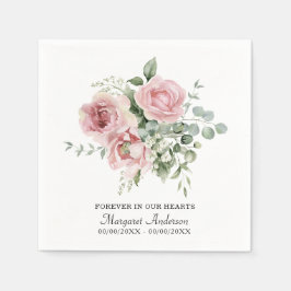 Blush Pink Rose Memorial Pappersservett