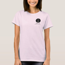 Blush Pink Script Logo Makeup Staff T Shirt