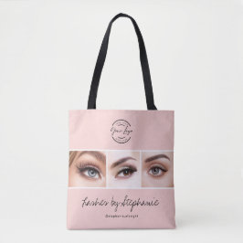 Blush Pink Script Logo Photo Lashes Studio Tygkasse