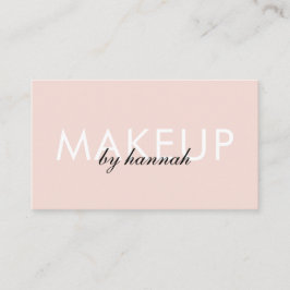 Blush Pink Script Social QR Code Photo Makeup Visitkort