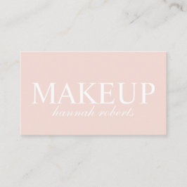 Blush Pink Script Social QR Code Photo Makeup Visitkort