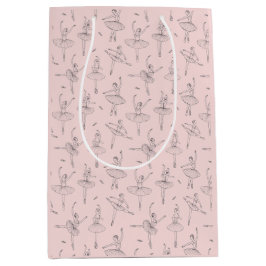 Blush Pink & Silver Ballerina Pattern