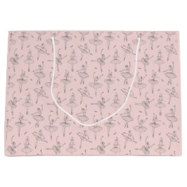 Blush Pink & Silver Ballerina Pattern