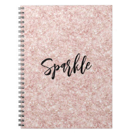 Blush Pink Sparkle Glitter   Anteckningsbok