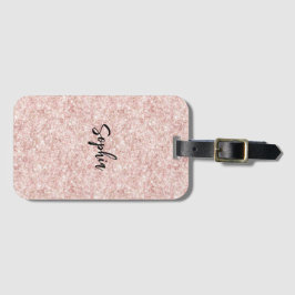 Blush Pink Sparkle Glitter   Bagagebricka