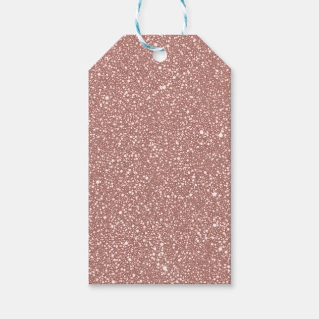 Blush Pink Speckled Pattern Party Presentetikett (Framsidan)