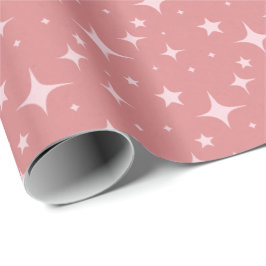 Blush Pink Stardust Gift Wrap – Soft Rose Color Presentpapper
