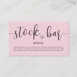 Blush Pink Stock the bar Bridal Shower  Tilläggskort